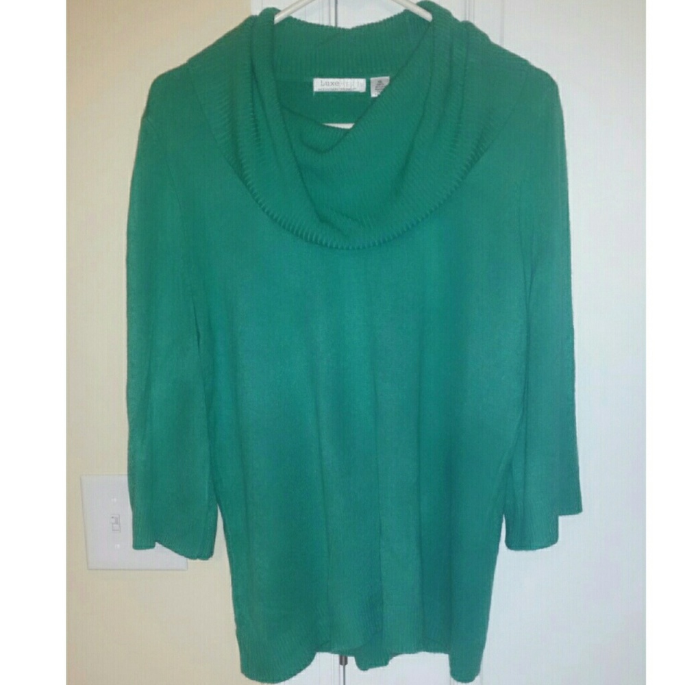 Luxe 360 by Designers Original XL Cowl Neck Top